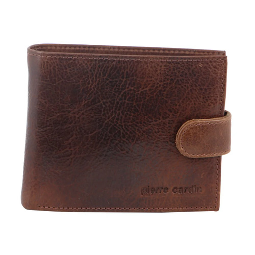 PIERRE CARDIN | Mens Italian Leather Wallet/Card Holder - Cognac