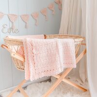 OB DESIGNS | Hand Crocheted Baby Blanket - Peach