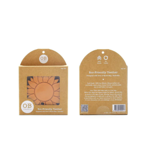 OB DESIGNS | Silicone Sunflower Teether - Ginger