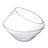 Glass Vase Cosmo Diagonal Cut Top 24.5Dx18cm H - Clear