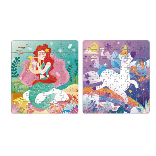 mierEDU | 2 in 1 Magnetic Puzzle - Unicorn & Mermaid