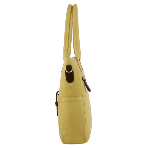 PIERRE CARDIN | 2-Tone Urban Leather Shoulder Bag - Yellow