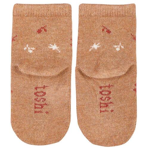 TOSHI | Organic Jacquard Ankle Socks 2pk - Maple Leaves