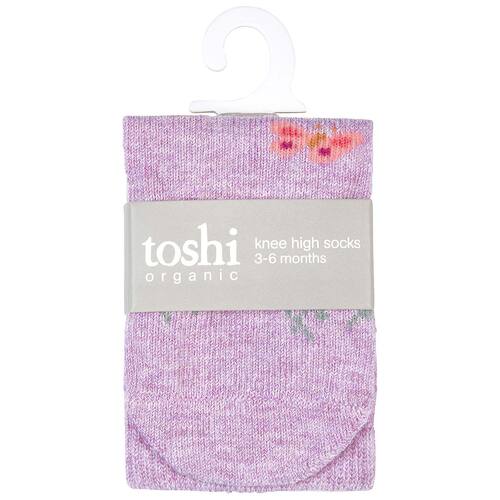 TOSHI | Organic Jacquard Knee Socks 2pk - Lavandula [Size: 6-12 Months]