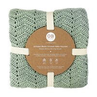 OB DESIGNS | Hand Crocheted Baby Blanket - Sage