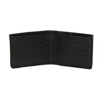 THE DESIGN EDGE | Mens Slim Wallet - Black Grain Leather