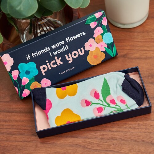 ANNABEL TRENDS | Boxed Jacquard Socks – If Friends Were Flowers