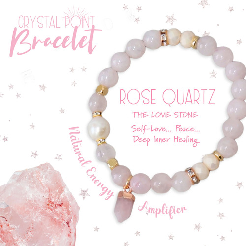 LISA POLLOCK | Crystal Point Bracelet Gift Set - Rose Quartz