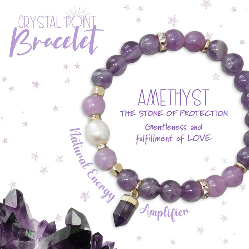 LISA POLLOCK | Crystal Point Bracelet Gift Set - Amethyst