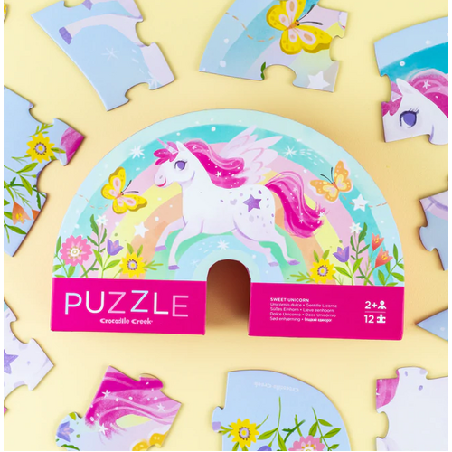 CROCODILE CREEK | Mini Puzzle 12pc - Sweet Unicorn