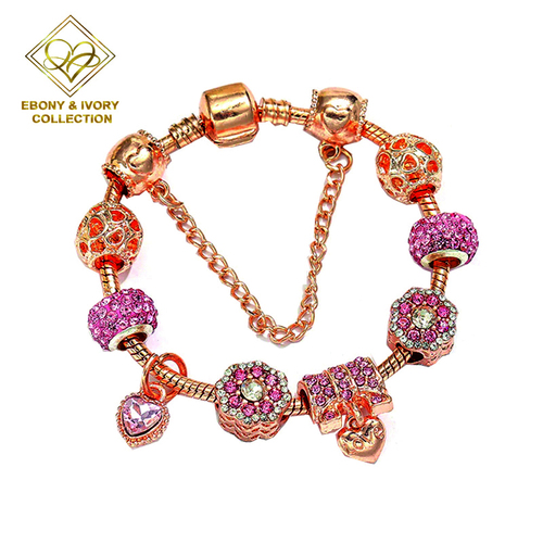 MARY T DESIGNS | Rose Gold Charm Bracelet