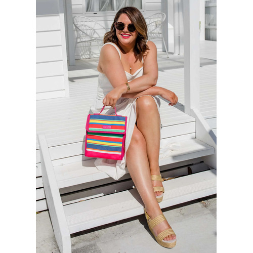LIV & MILLY | Satchel Lunch Bag - Bright Stripes