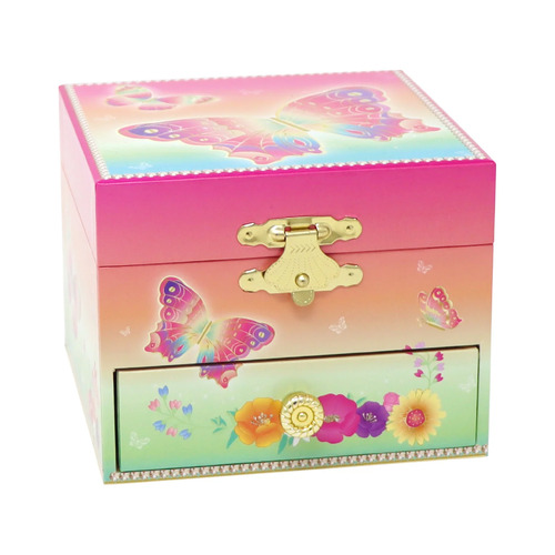 PINK POPPY | Rainbow Butterfly Small Musical Jewellery Box