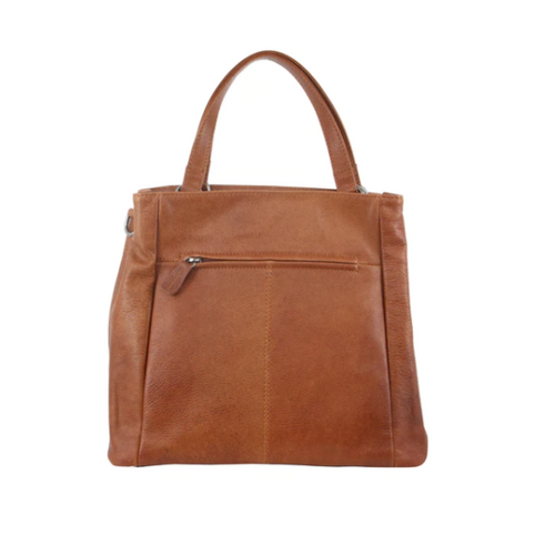 PIERRE CARDIN | Leather Hobo Bag with Pleat Design - Tan