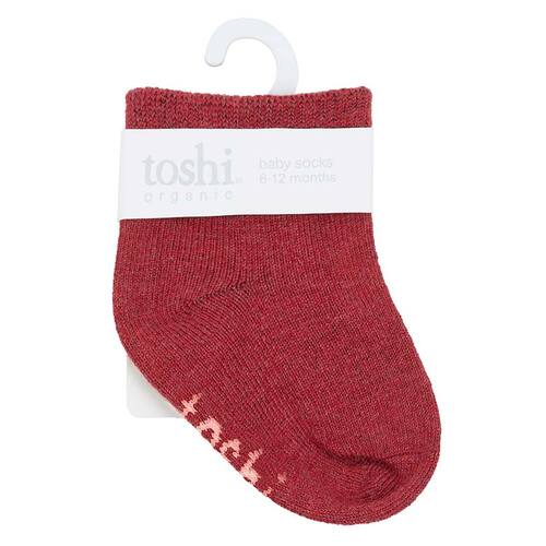 TOSHI | Dreamtime Organic Ankle Socks - Rosewood 