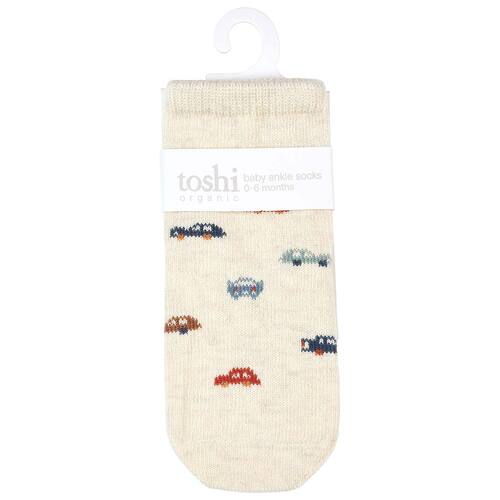 TOSHI | Organic Jacquard Ankle Socks 2pk - Speedie [Size: 6-12 Months]