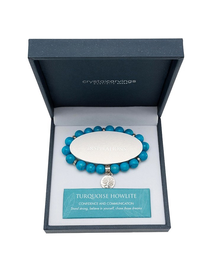 Bracelet in turquoise and howlite  OMYOKI designer jewelry
