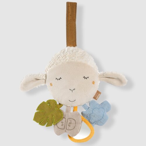 fehnNATUR® Activity Sheep | Organic Cotton Sensory Toy for Babies