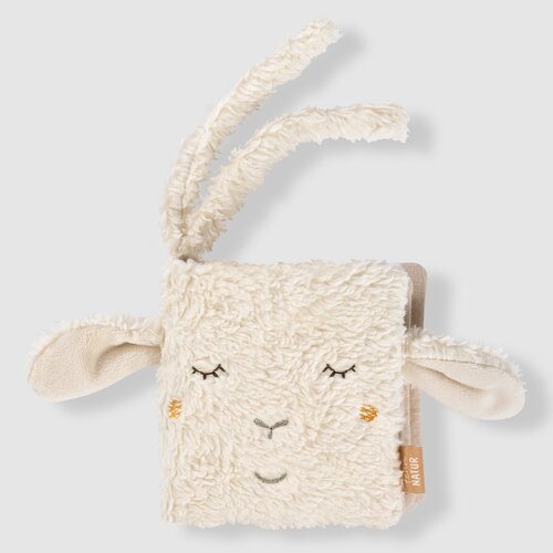 fehnNATUR® Soft Book Sheep | Organic Cotton Sensory Toy