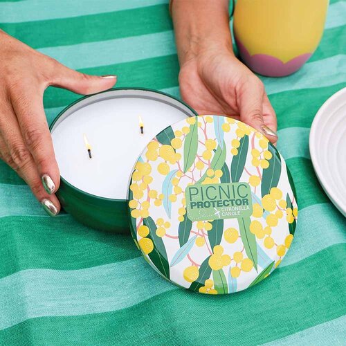 ANNABEL TRENDS -Picnic Protector Citronella Candle – Golden Wattle