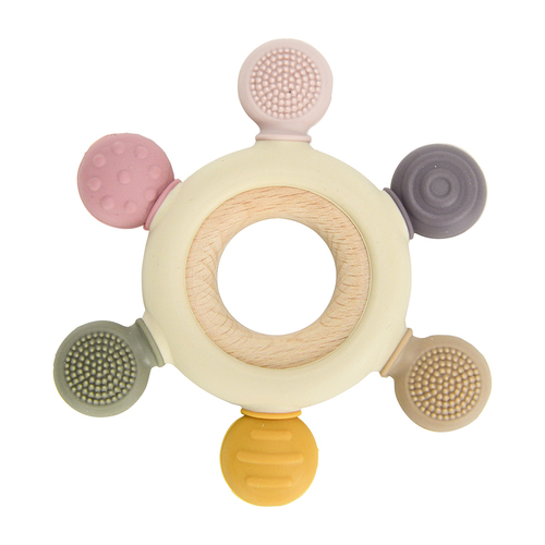 ANNABEL TRENDS | Sensory Silicone Teether - Pink