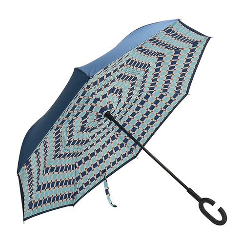 Annabel Trends l Reverse Umbrella [Blue Check]