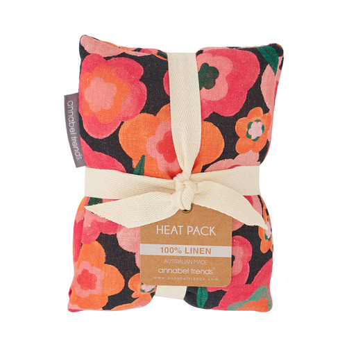 ANNABEL TRENDS | Linen Heat Pillow - Midnight Blooms