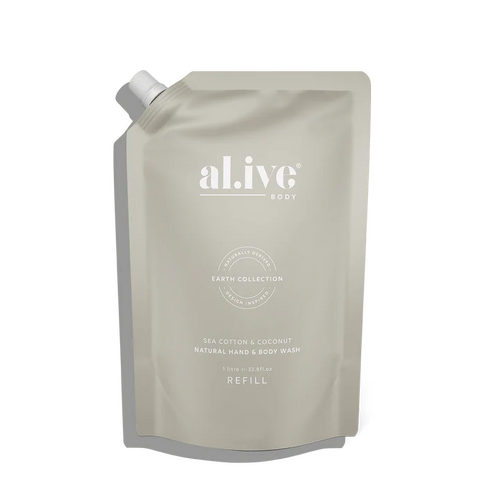 AL.IVE BODY | 1 Ltr Wash Refill - Sea Cotton & Coconut