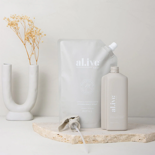 AL.IVE BODY | 900ml Kitchen Bench Spray Refill - Lemon &amp; Pomegranate