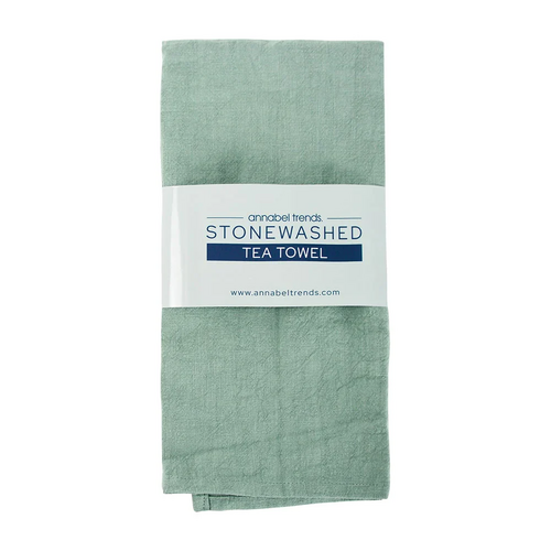 Annabel Trends | Stonewashed Tea Towel - Sage
