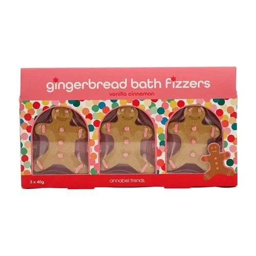 Annabel Trends Gingerbread Men Bath Fizzers