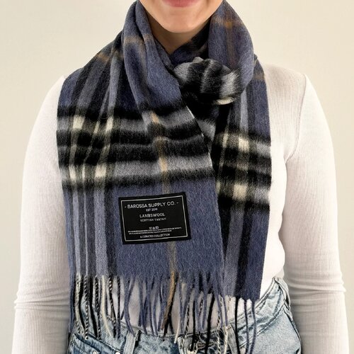 Barossa | Thomson Enlarged Denim - Scottish Tartan Lambswool Scarf