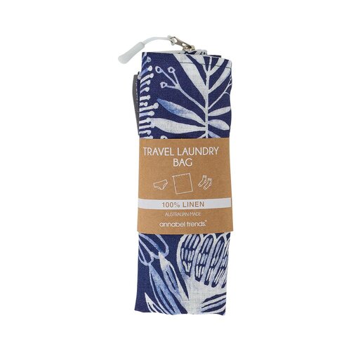 Annabel Trends – Laundry Bag | Linen – Navy Natives