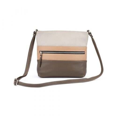 FRANCO BONINI | Top Zip Shoulder/Crossbody Bag - Bone Multi