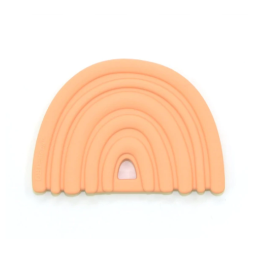 OB DESIGNS | Silicone Rainbow Teether - Peach