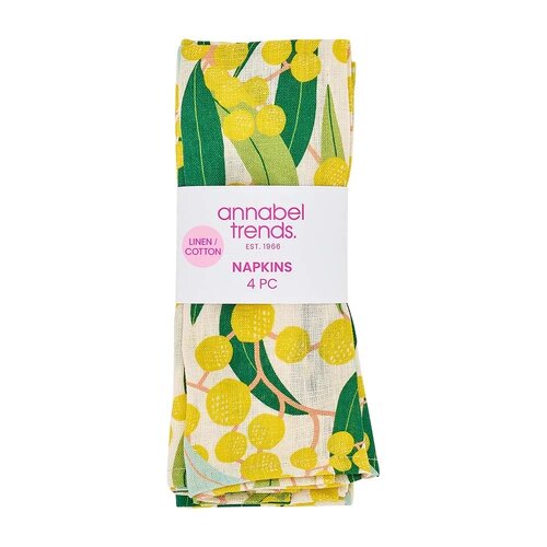 ANNABEL TRENDS | Napkin Set - Linen Cotton - Golden Wattle