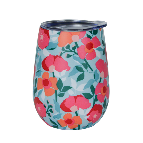 Wine Tumbler - Double Walled [Colour: Sherbet Poppies]