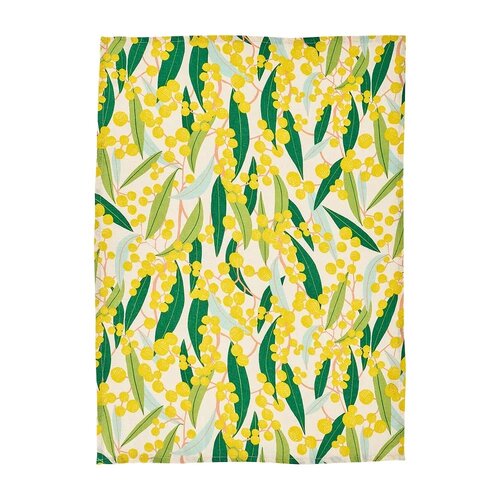 Tea Towel - Linen Cotton - Golden Wattle