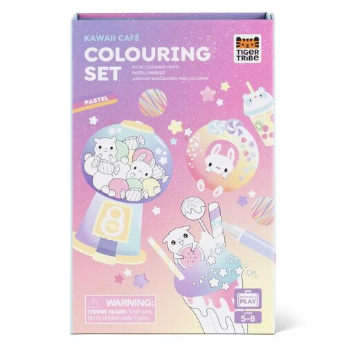 TIGER TRIBE| Pastel Colouring Set - Kawaii Cafe