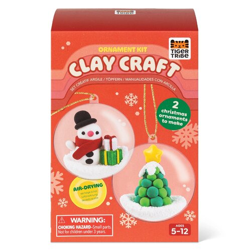 TIGER TRIBE | Clay Craft - Ornament Kit - Snowman &amp; Tree