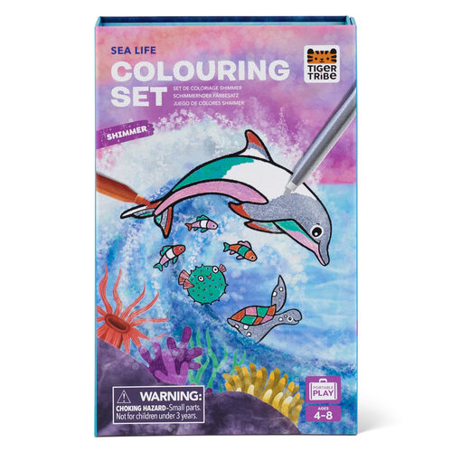 TIGER TRIBE | Shimmer Colouring Set - Sea Life