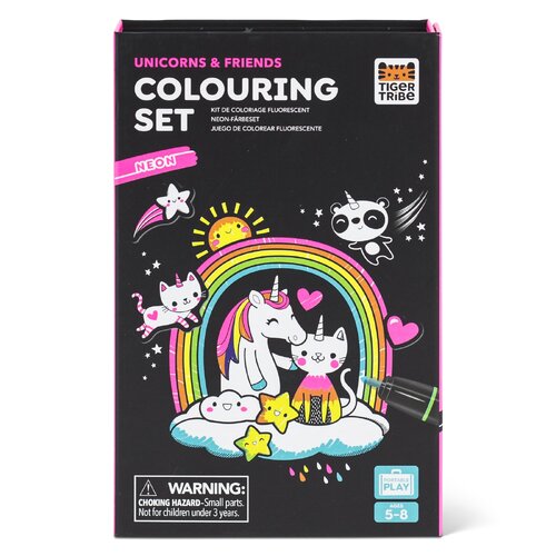 Tiger Tribe | Neon Colouring Set - Unicorns and Friends