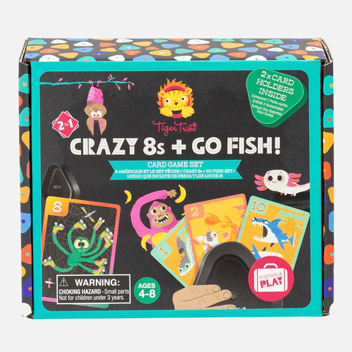 TIGER TRIBE | Crazy 8s + Go Fish! - Card Game Set