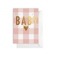 ELM PAPER | Card - Gingham Baby Pink