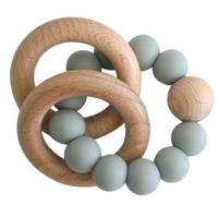 ALIMROSE | Beechwood Teether Rings  - Sage