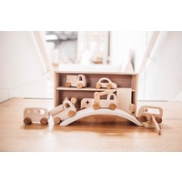 QTOYS | Wooden Vehicle Play Set