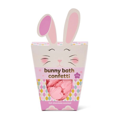 Annabel Trends Kids Bath Confetti Soap – Bunny | Hot Chocolate Scented Bath Flakes [Colour: Pink]