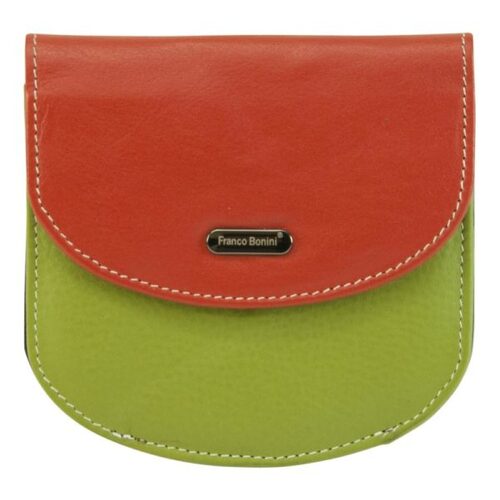 FRANCO BONINI | Half Moon Coin Purse - Orange Multi