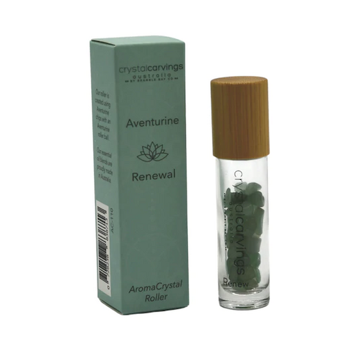 CRYSTAL CARVINGS | Renewal/Aventurine AromaCrystal Roller