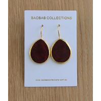 BAOBAB COLLECTIONS | Precious Hook Earring - Gold - Jasper